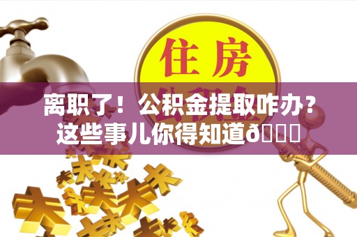 城固离职了！公积金提取咋办？这些事儿你得知道😎