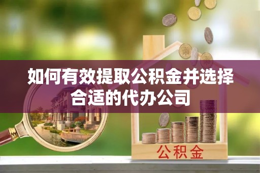 城固如何有效提取公积金并选择合适的代办公司